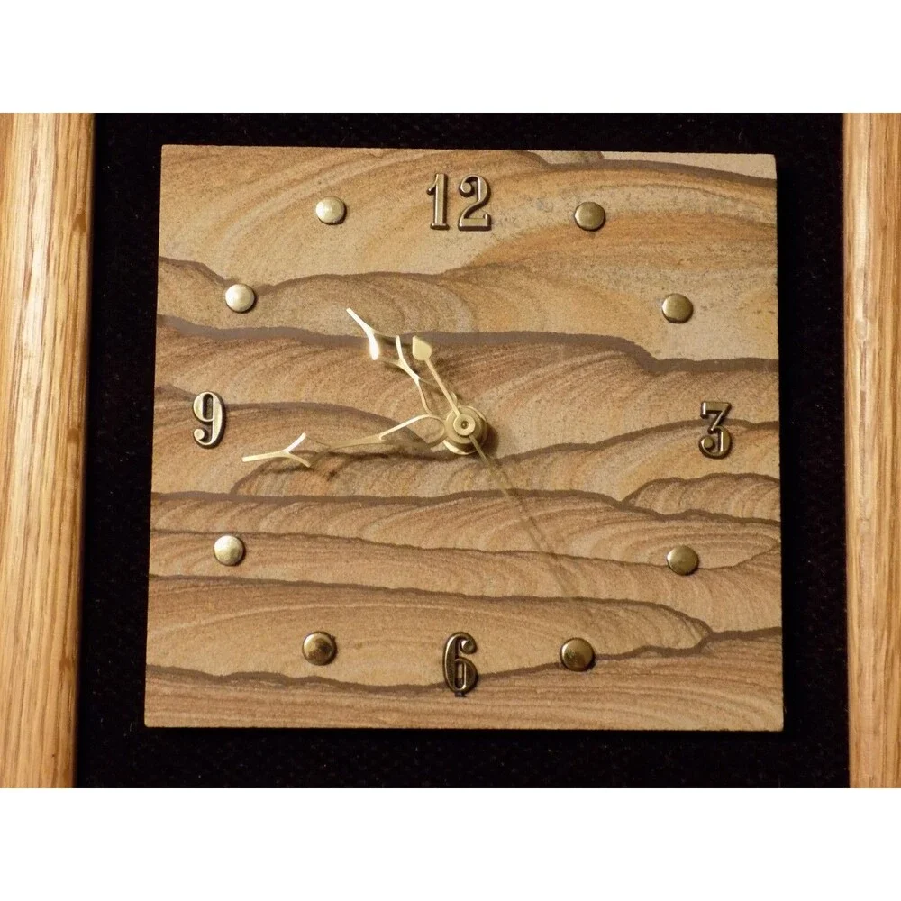Goldenstone Kanab Sandstone Rock Wall Clock Decor